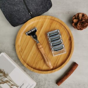 personalized razor beech wood