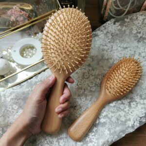 personalized wooden hairbrush