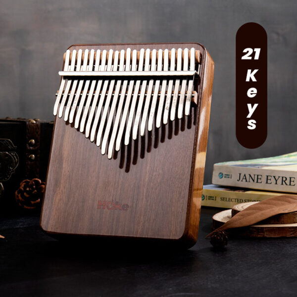 Hoke Kalimba 21 Keys – Solid Black Walnut Wood (Bottom Hole) - Music ...