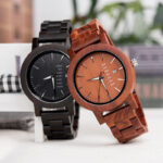 Wooden Watch Personalized Watch Calendar Date & Day Unisex 3 Colors