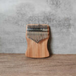 Kalimba 17 Keys Thumb Piano Set - Hand Rest Solid Mahogany Wood Ori Color (Flat Board)