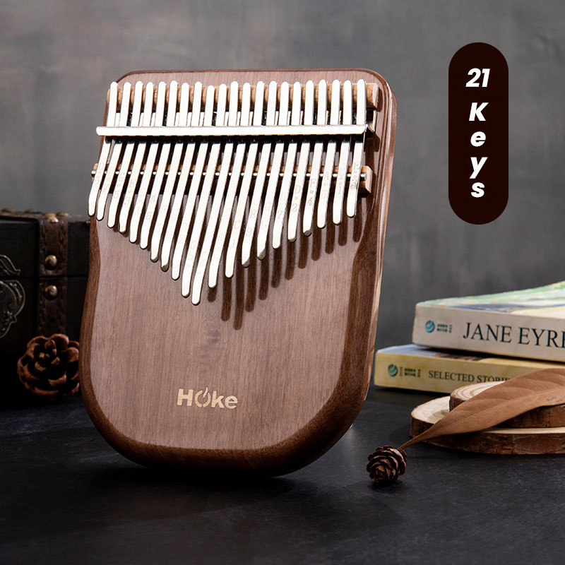 Hoke Kalimba 21 Keys - Solid Black Walnut Wood (Flat Board) - Music ...