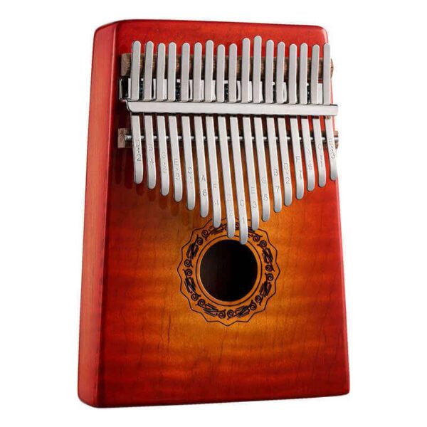 Hluru Kalimba - 17 Keys Solid Curly Maple Wood Gradient Red (Resonant ...