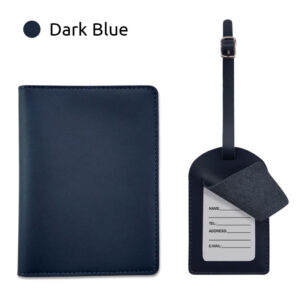 Personalized Leather Passport Holder & Luggage Tag Set