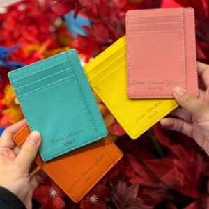 Personalized Leather Cardholder RFID Protected